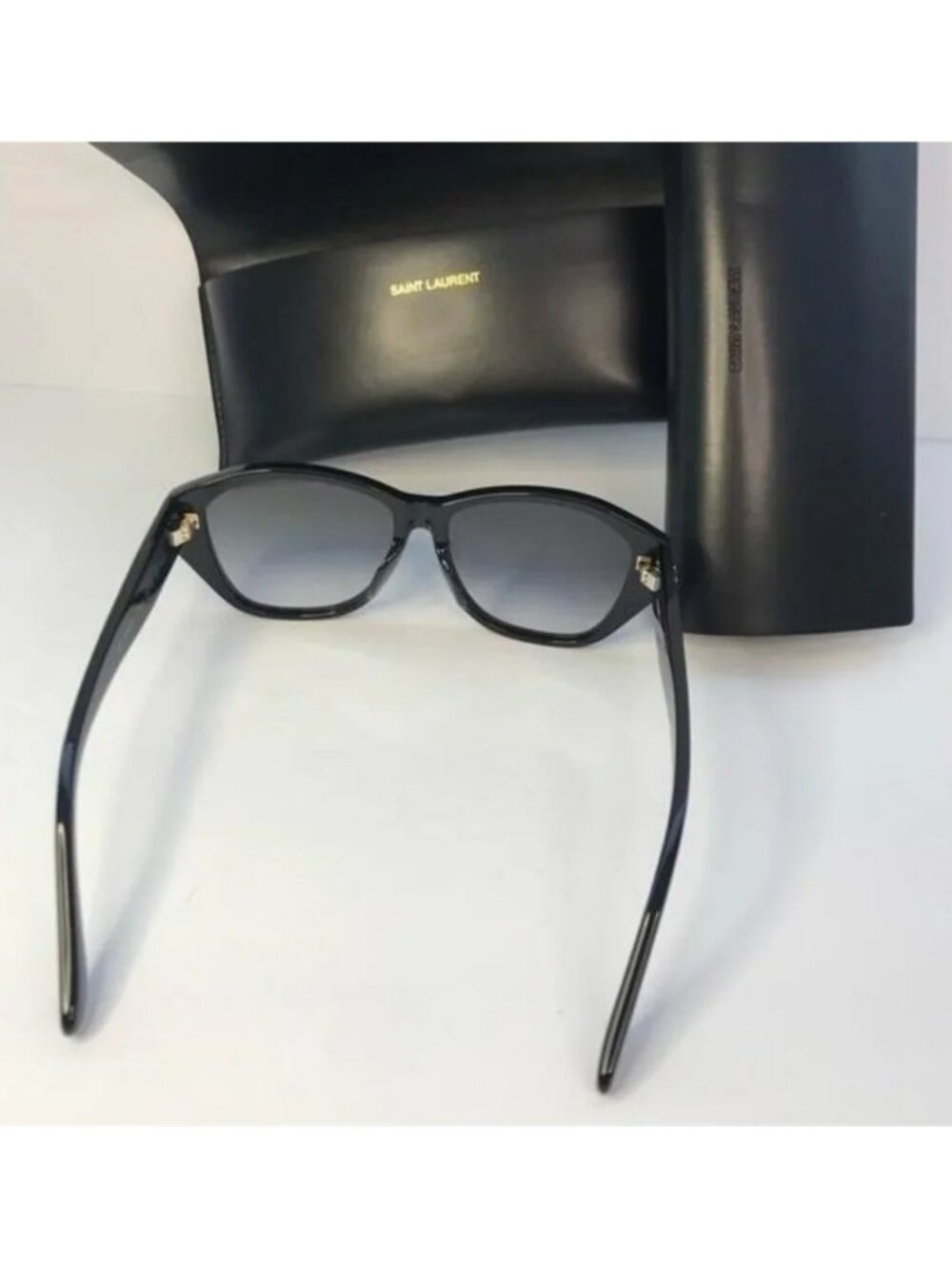 💯 - New Authentic SAINT LAURENT SLM8/F Sunglasses Black - Picture 7 of 11